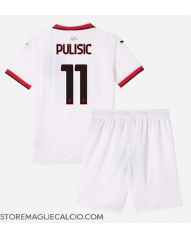 AC Milan Christian Pulisic #11 Maglia Gara Trasferta Repliche 2024-25 Bambino